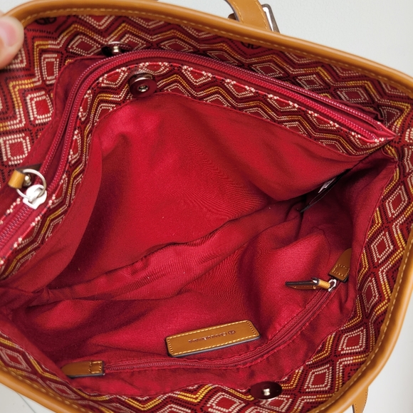 Giani Bernini Red/Brown Handbag Tote Like New Condition - Picture 3 of 6